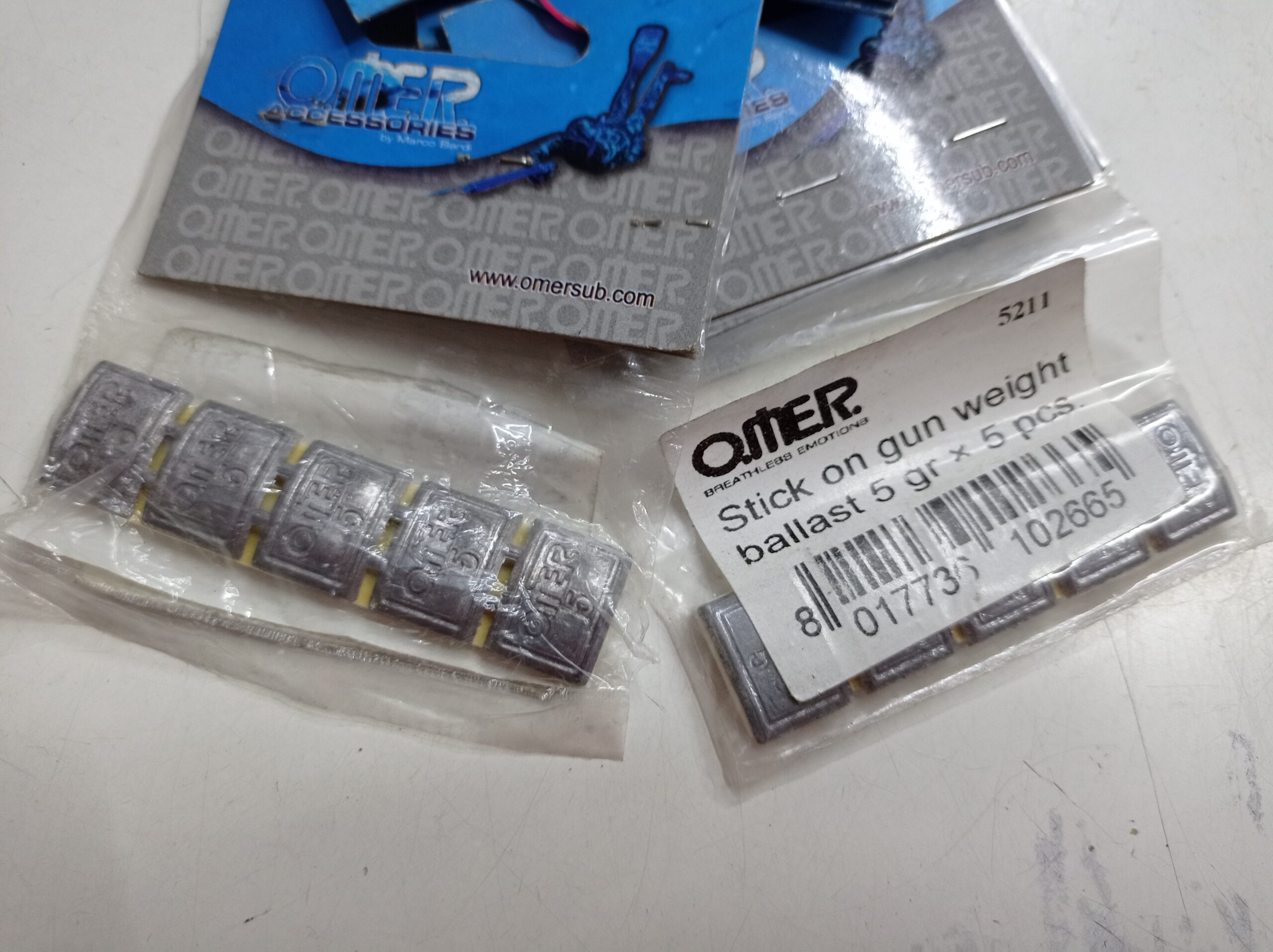 05238-000-5311-jpg OMER STICK ON GUN WEIGHT BALLAST 5GR - immagine 1