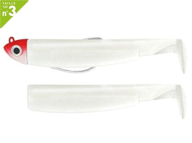 05386-000-5456-jpg FIIISH BLACK MINNOW N 3 COMBO SHORE 12g +1corps BLANC - immagine 1